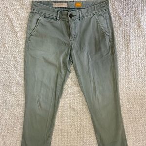 Pilcro and the Letterpress Hyphen Women's Size 27 Green Low-Rise Chino Pants